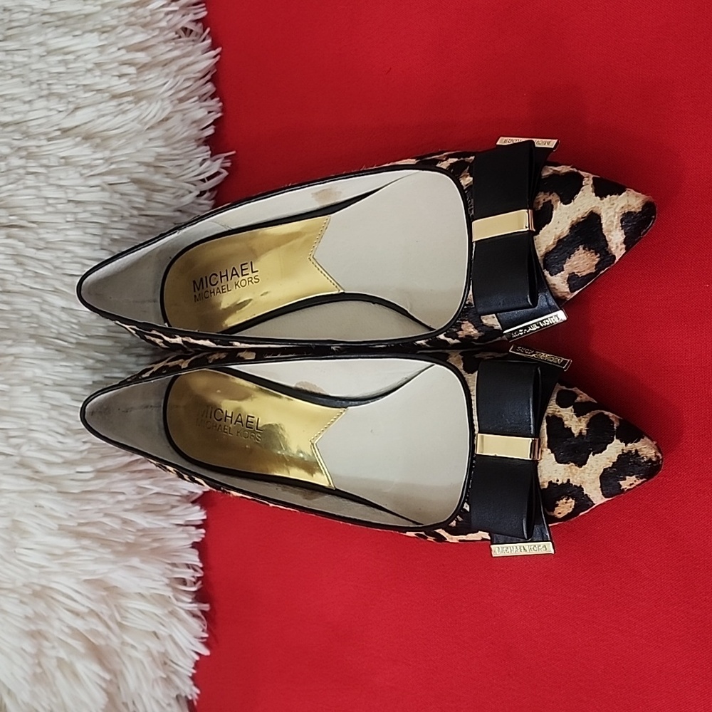 Michael Kors Real Fur Leopard Print Wedge - Picture 6 of 13